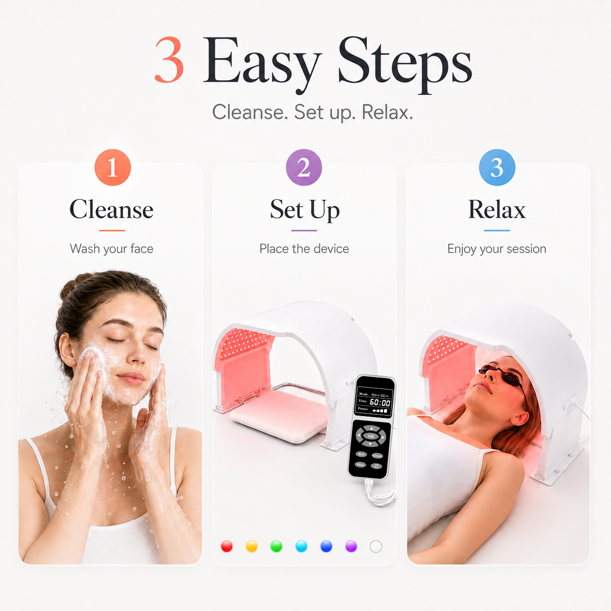 6-Color LED Facial Mask Your At-Home Light Therapy Skincare Solution