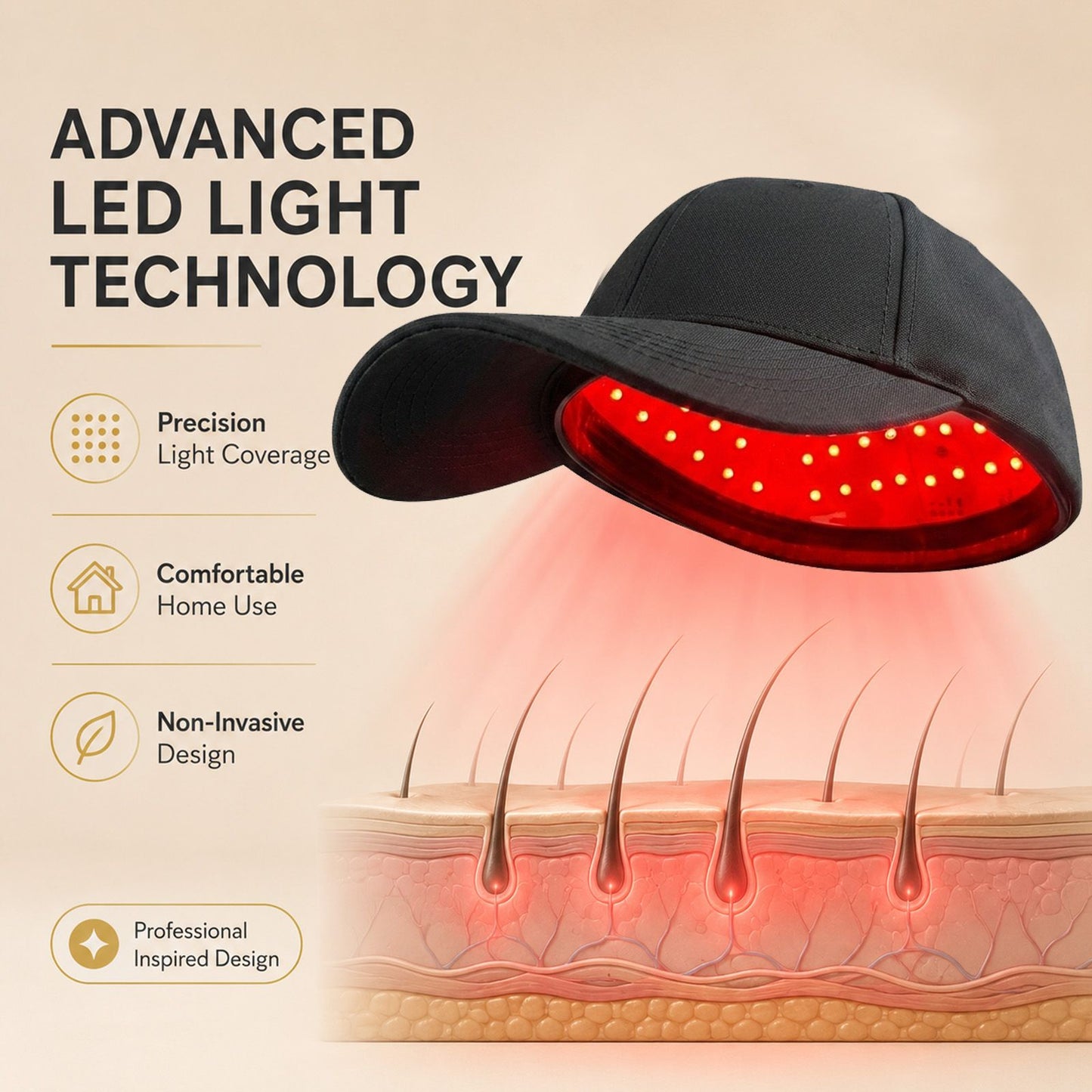 ZJZKTOP Multi-Wavelength Light Therapy Cap for Hair Loss