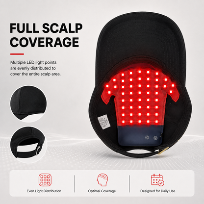 Rechargeable 108-LED Red Light Hair Care Cap