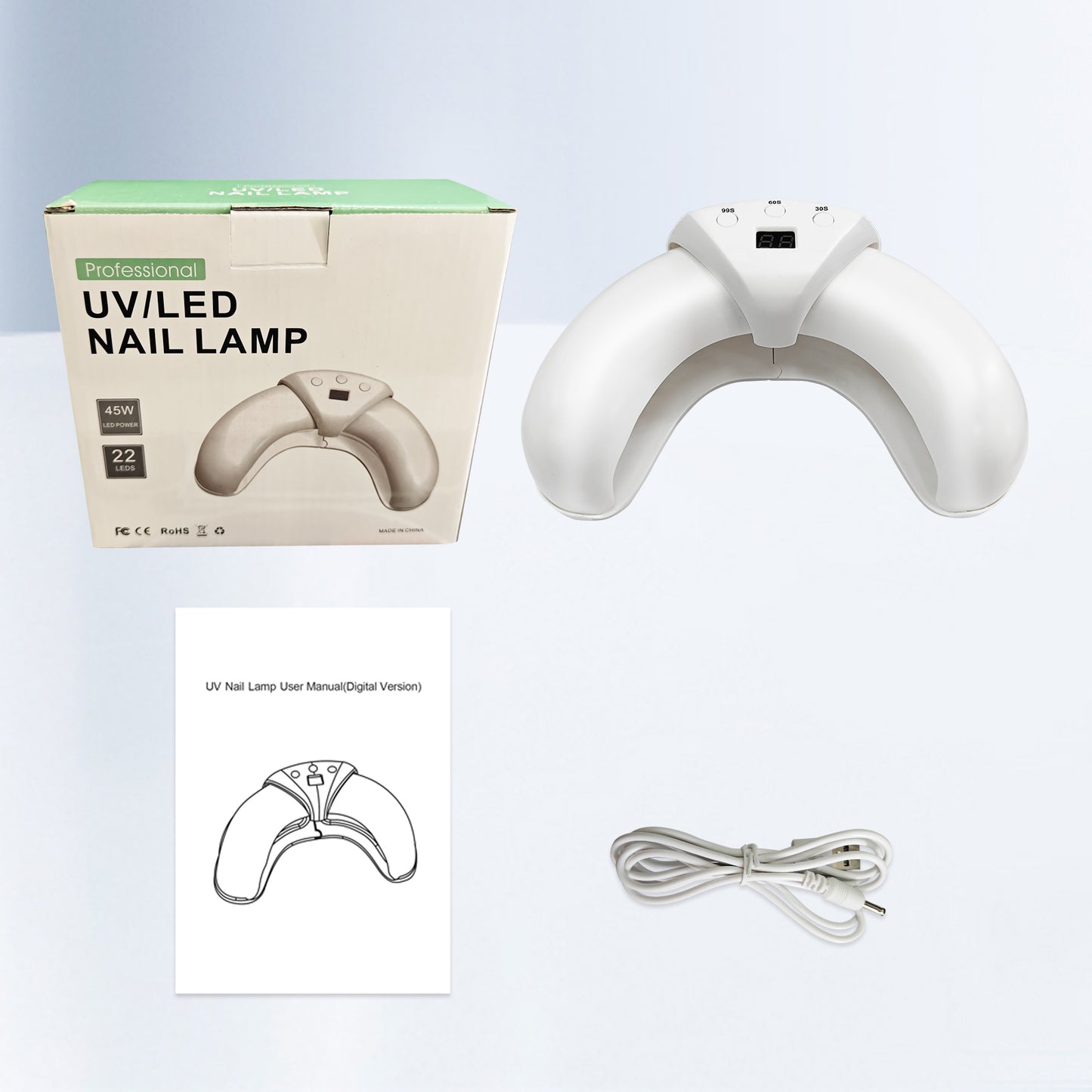 45W 905nm 22-LED Foldable Nail Phototherapy Device