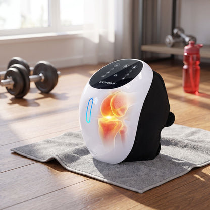Cordless 12pcs 4-in-1 Knee Massager with Heat, Air Compression, Vibration & Red Light