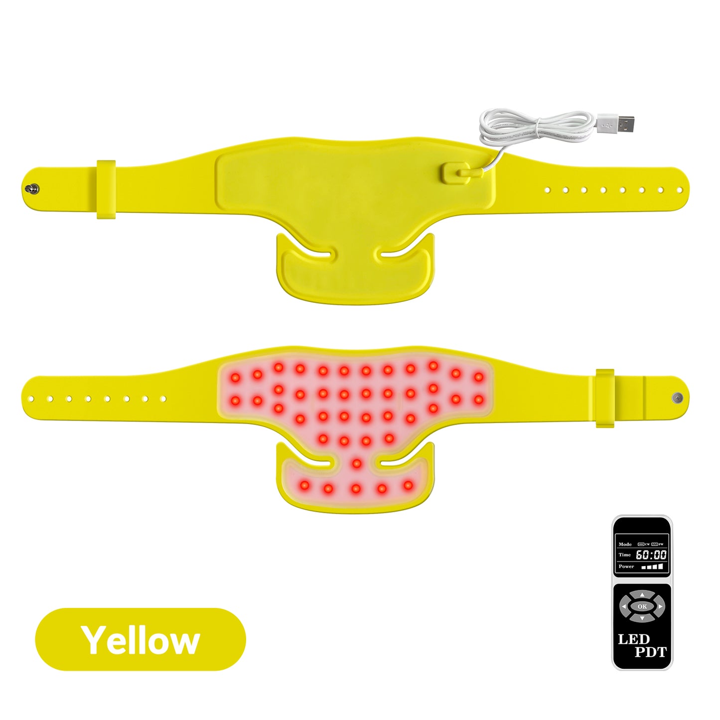 ZJZKTOP Neck Red Light Therapy Device 3-in-1 LED Wrap 660nm 850nm 940nm Near Infrared Light Pad for Neck Muscle Tension