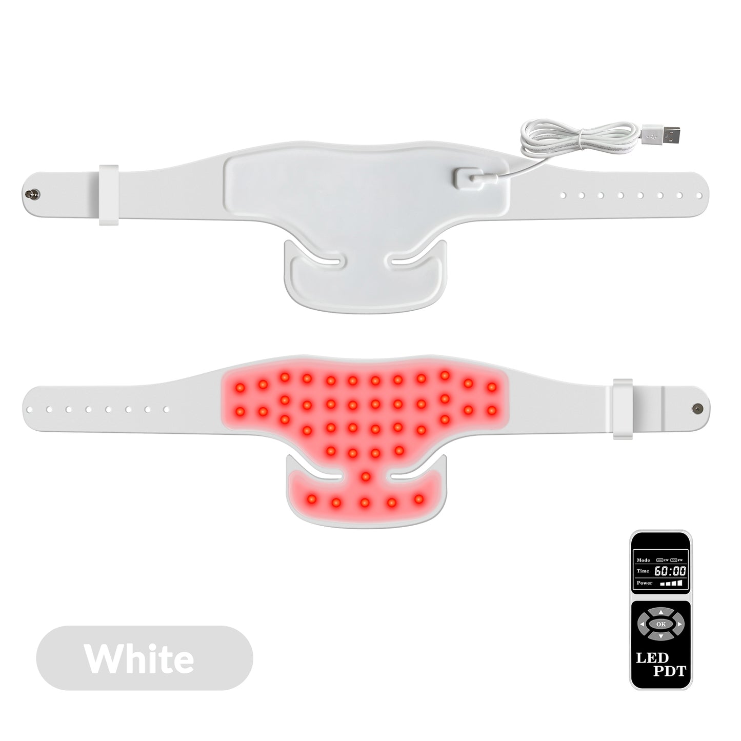 ZJZKTOP Neck Red Light Therapy Device 3-in-1 LED Wrap 660nm 850nm 940nm Near Infrared Light Pad for Neck Muscle Tension