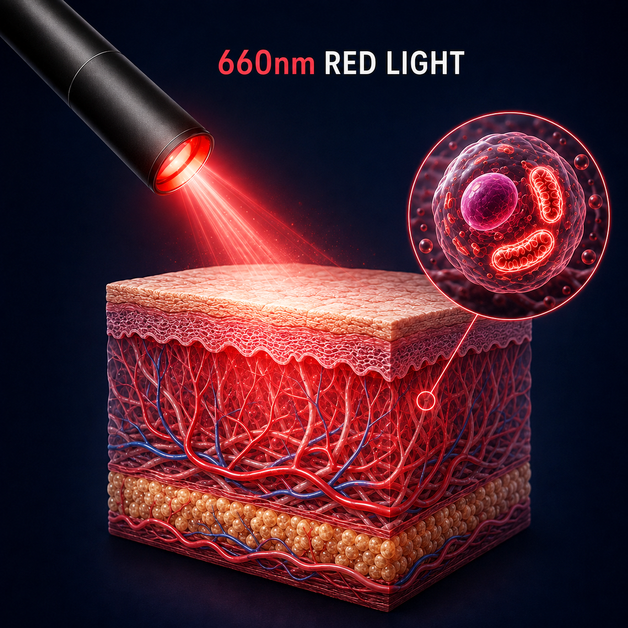 660nm Targeted Red Light Therapy Pen | Natural Pain Relief for Humans & Pets