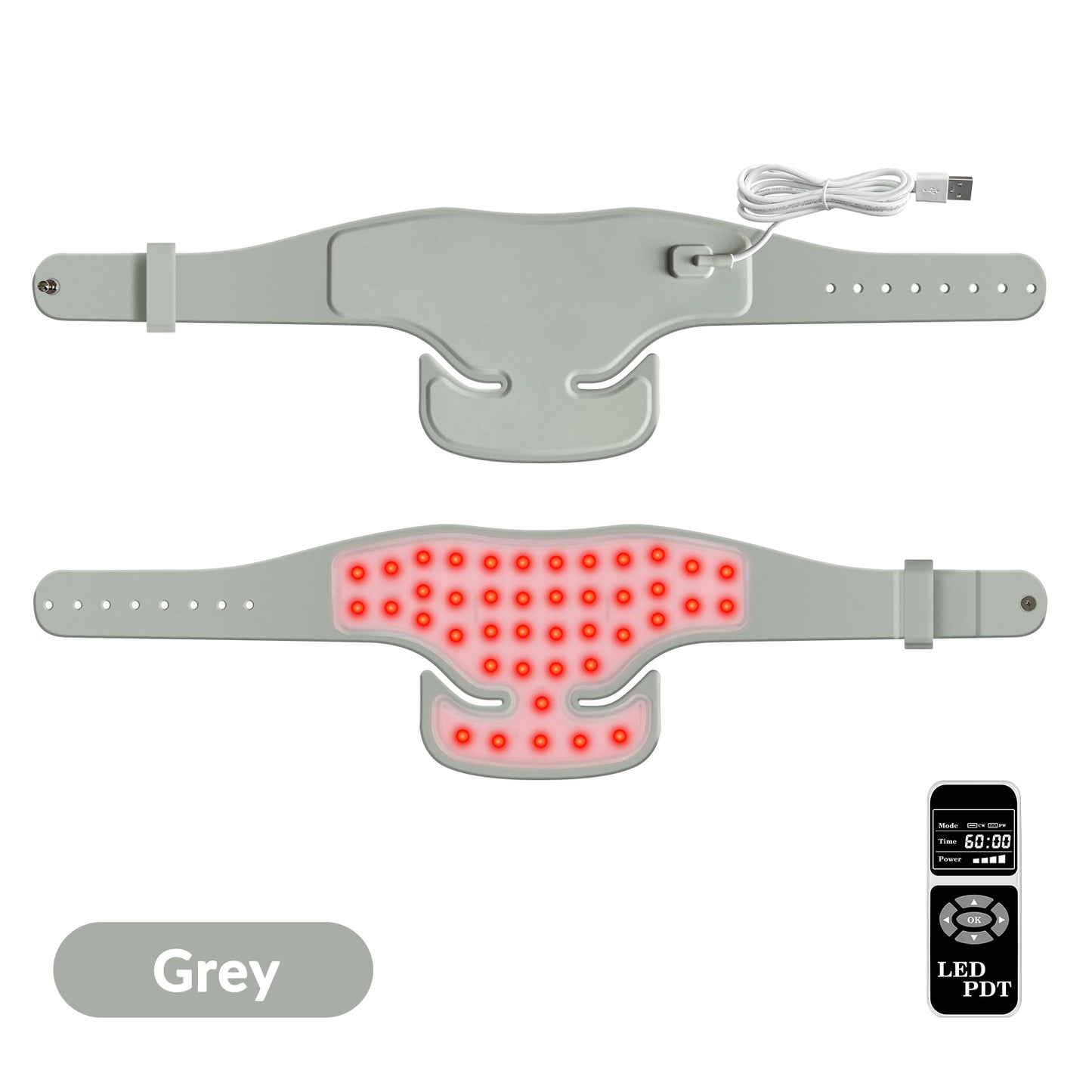 ZJZKTOP Neck Red Light Therapy Device 3-in-1 LED Wrap 660nm 850nm 940nm Near Infrared Light Pad for Neck Muscle Tension