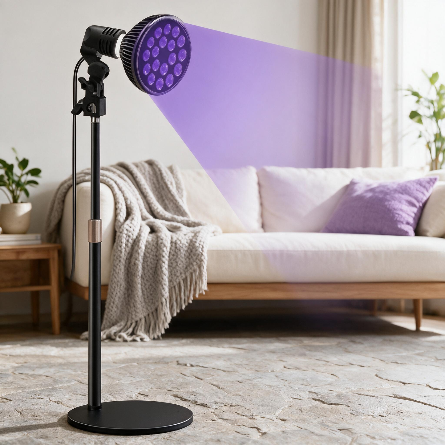 54W Red Light Therapy Bulb, 660nm Red & 850nm Near‑Infrared Light Therapy Lamp With Adjustable Stand, Red Light Device for Skin Care, Pain Relief, Home Body Light Therapy