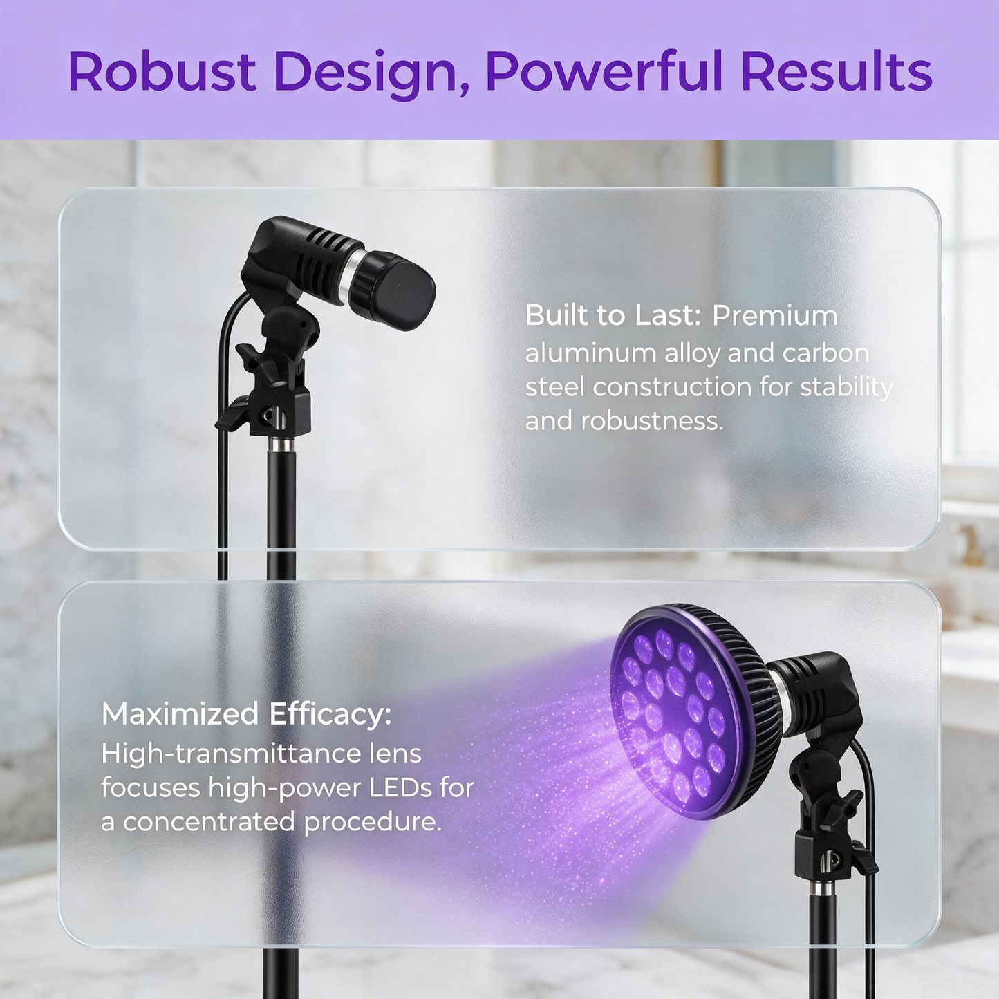 54W Red Light Therapy Bulb, 660nm Red & 850nm Near‑Infrared Light Therapy Lamp With Adjustable Stand, Red Light Device for Skin Care, Pain Relief, Home Body Light Therapy