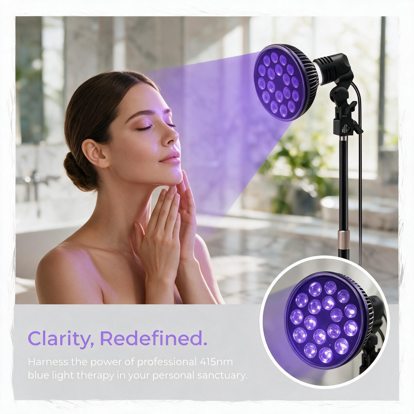 54W Red Light Therapy Bulb, 660nm Red & 850nm Near‑Infrared Light Therapy Lamp With Adjustable Stand, Red Light Device for Skin Care, Pain Relief, Home Body Light Therapy