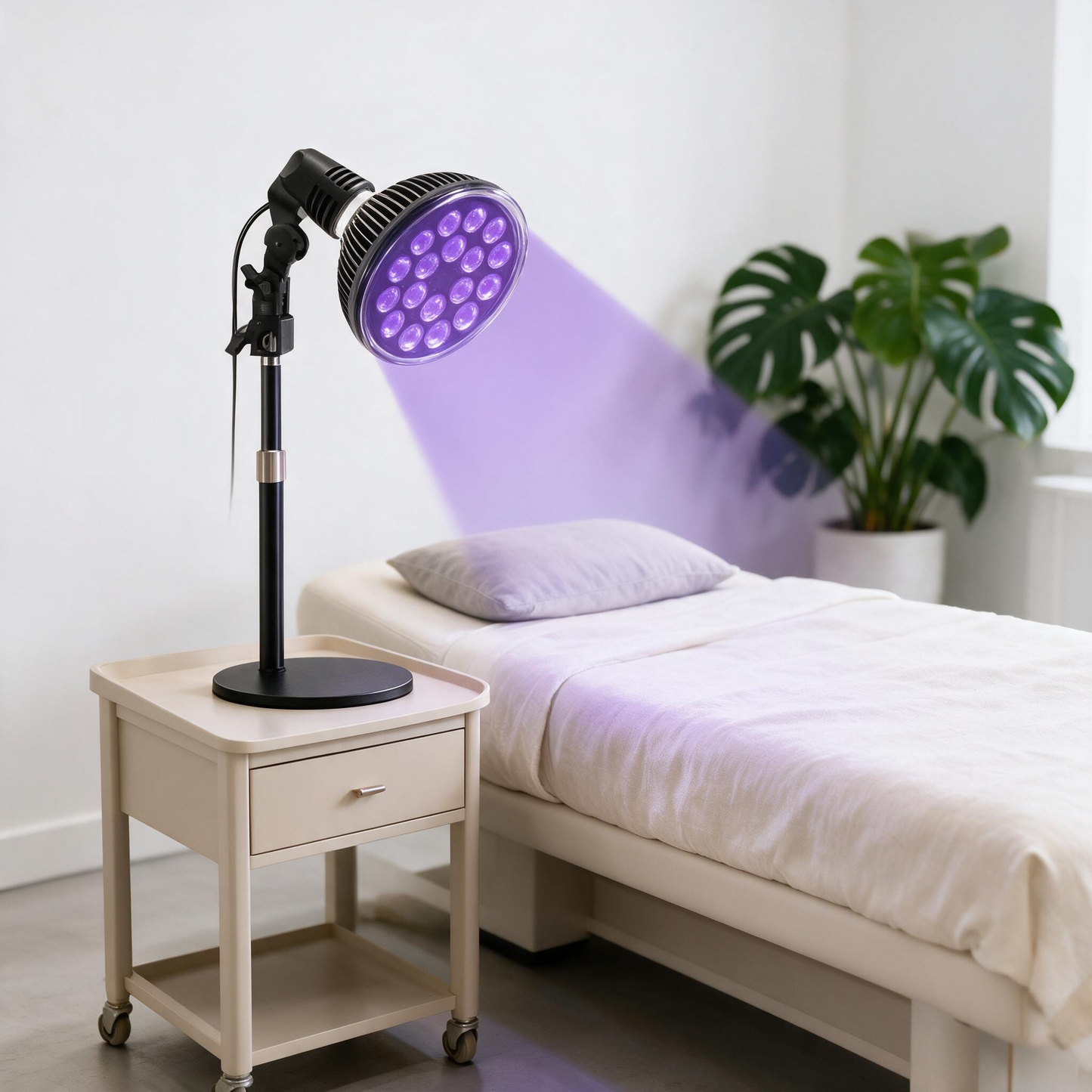 54W Red Light Therapy Bulb, 660nm Red & 850nm Near‑Infrared Light Therapy Lamp With Adjustable Stand, Red Light Device for Skin Care, Pain Relief, Home Body Light Therapy