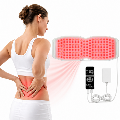 ZJZKTOP Red Light Therapy Belt 660nm 850nm 940nm Silicone Infrared Wrap Pad