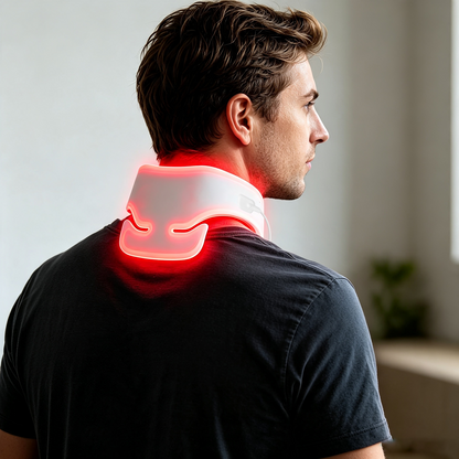 ZJZKTOP Neck Red Light Therapy Device 3-in-1 LED Wrap 660nm 850nm 940nm Near Infrared Light Pad for Neck Muscle Tension