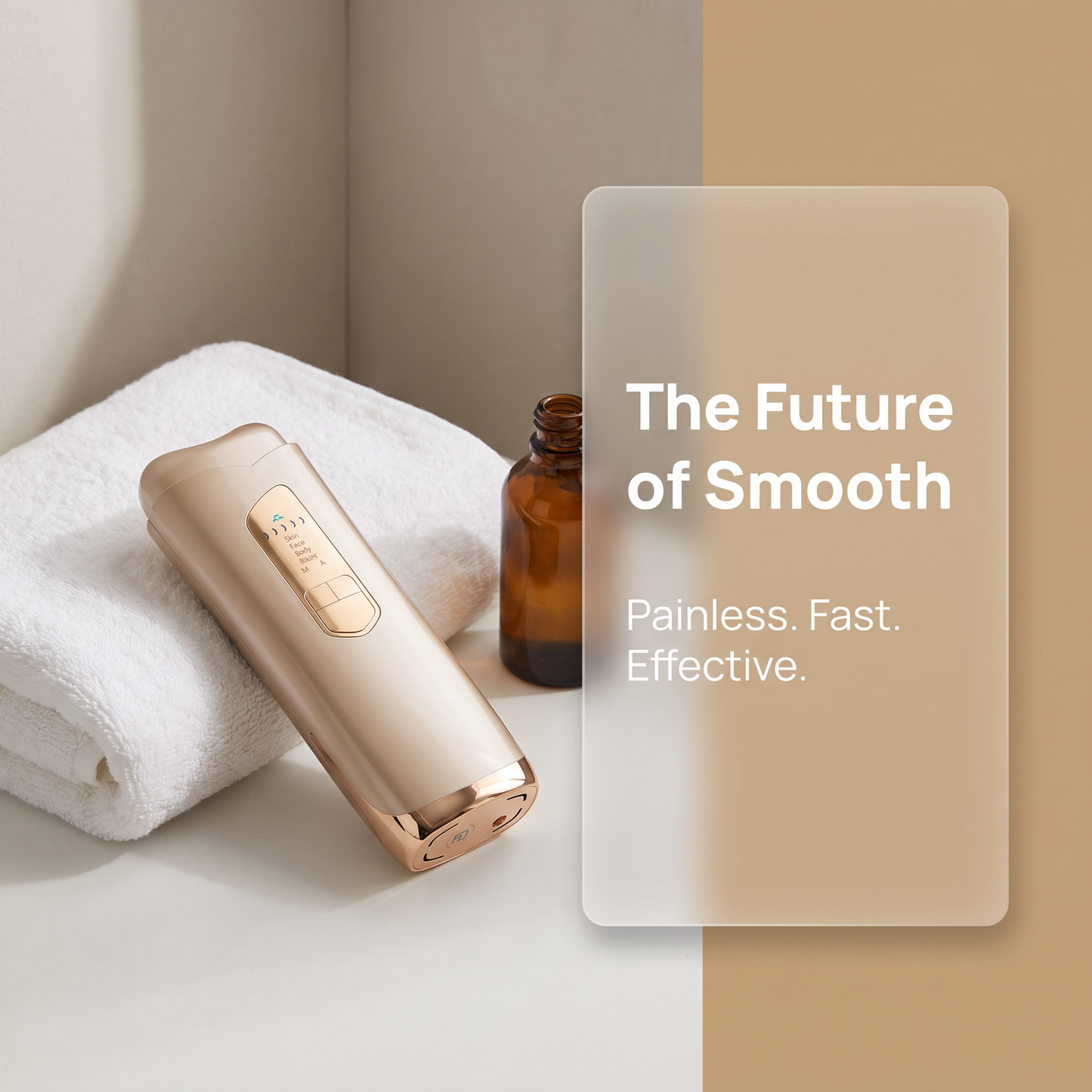 Ice‑Cool IPL Hair Removal Device, Painless Laser Hair Remover for Face, Body, Bikini Area, At‑Home Permanent Hair Removal Machine