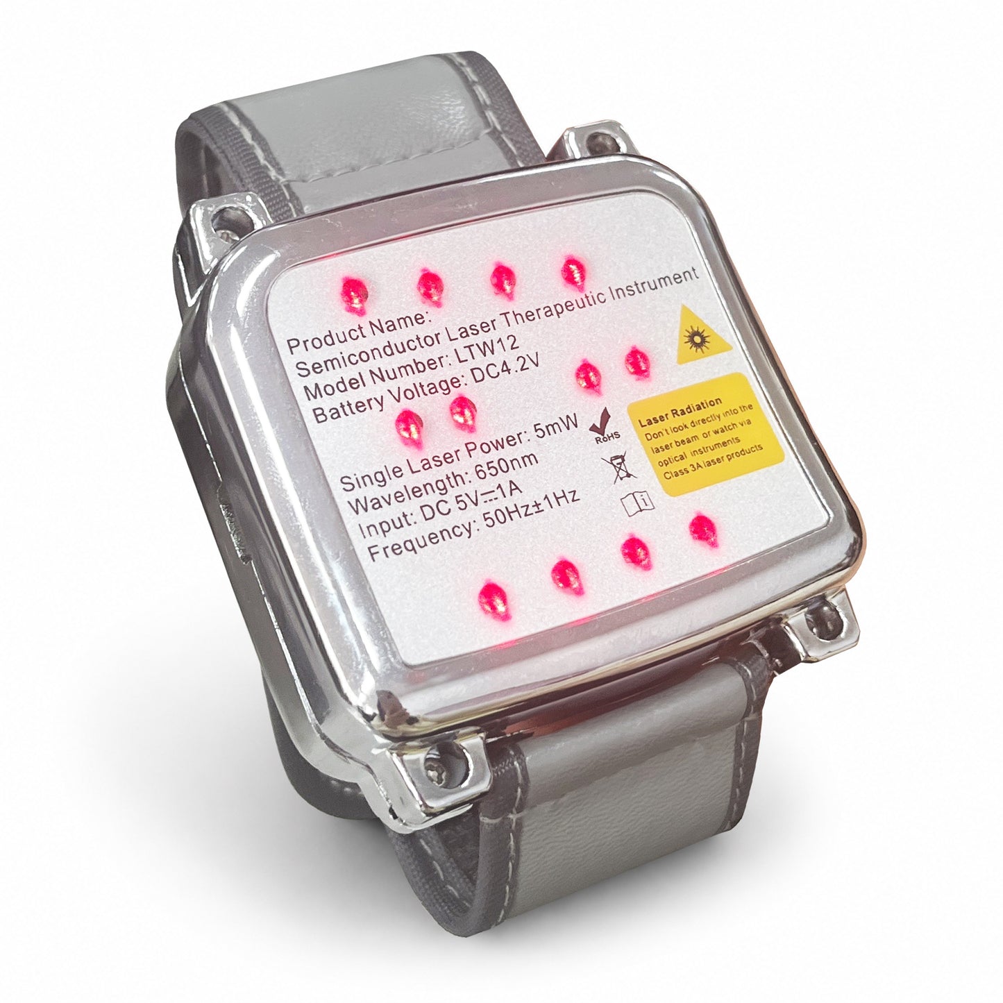 650nm Cold Laser Therapy Watch with Wrist and Nasal Irradiation