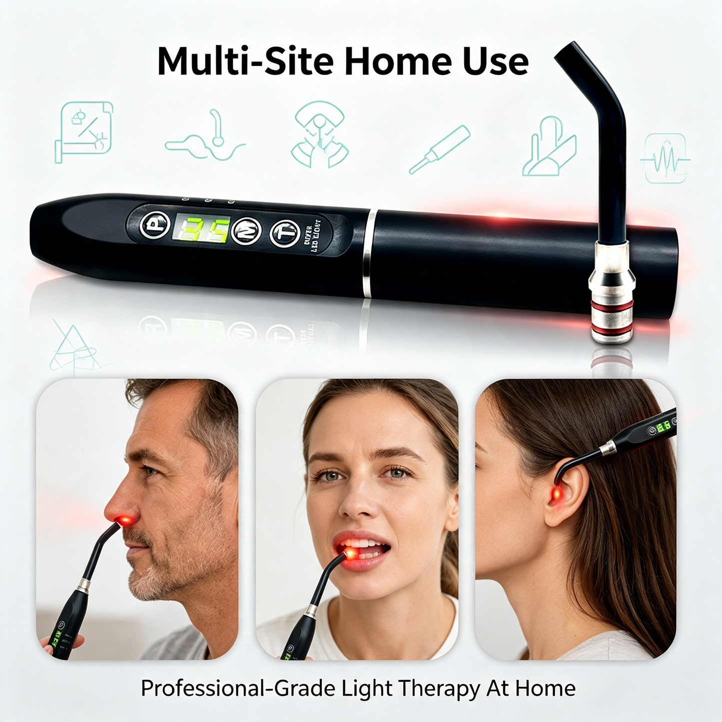 660nm + 850nm Dual-Wavelength Portable Oral Light Therapy Device