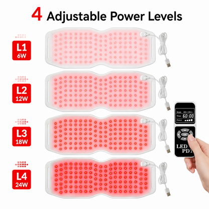 ZJZKTOP Red Light Therapy Belt 660nm 850nm 940nm Silicone Infrared Wrap Pad