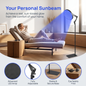 Round 460nm Blue‑light LED Therapy Light, 50W Tanning & Skin Care Device for Home & Beauty Salon