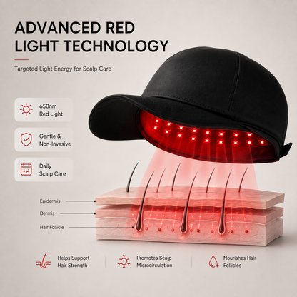 Rechargeable 108-LED Red Light Hair Care Cap