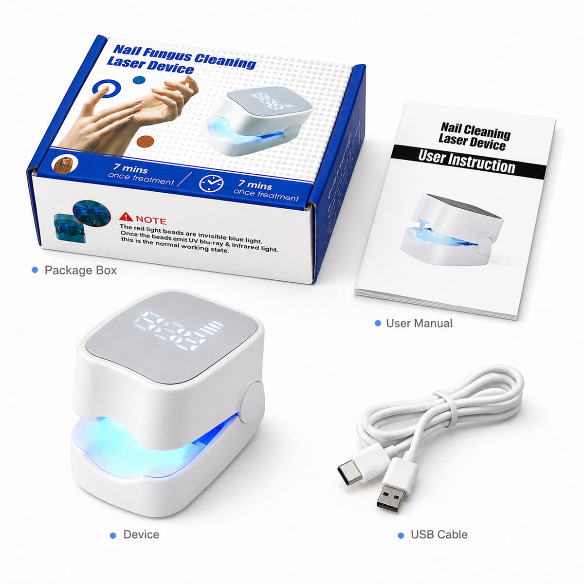 Toenail Fungus Treatment Device | 940nm IR + 500nm Blue Light