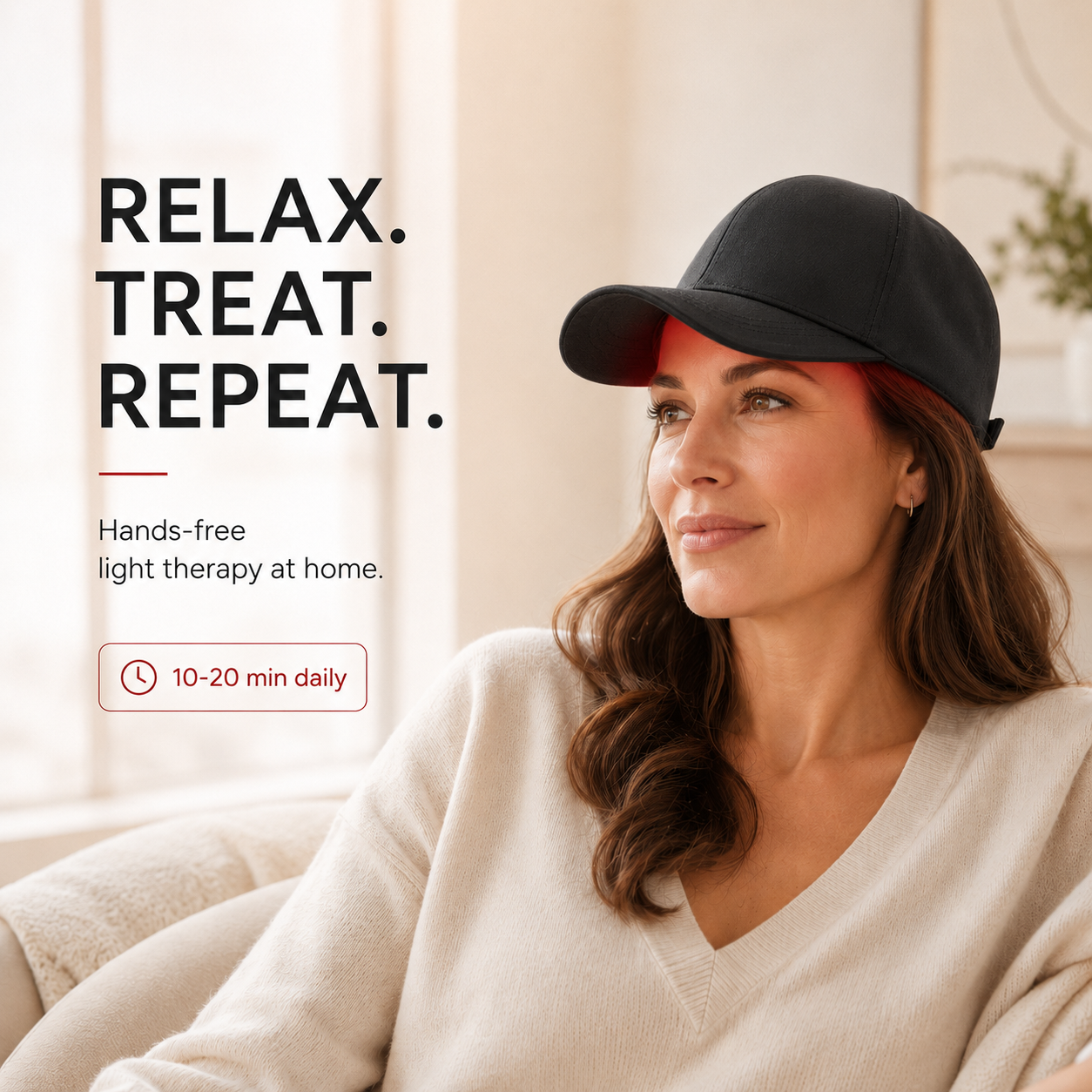 100-Light Red Light Hair Care Cap