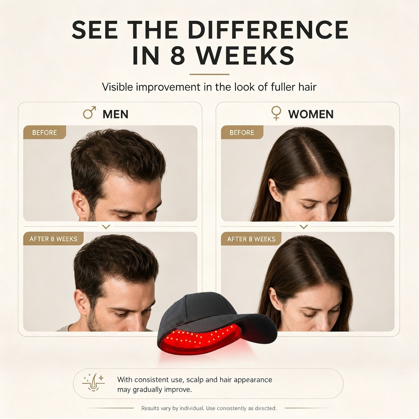 ZJZKTOP Multi-Wavelength Light Therapy Cap for Hair Loss