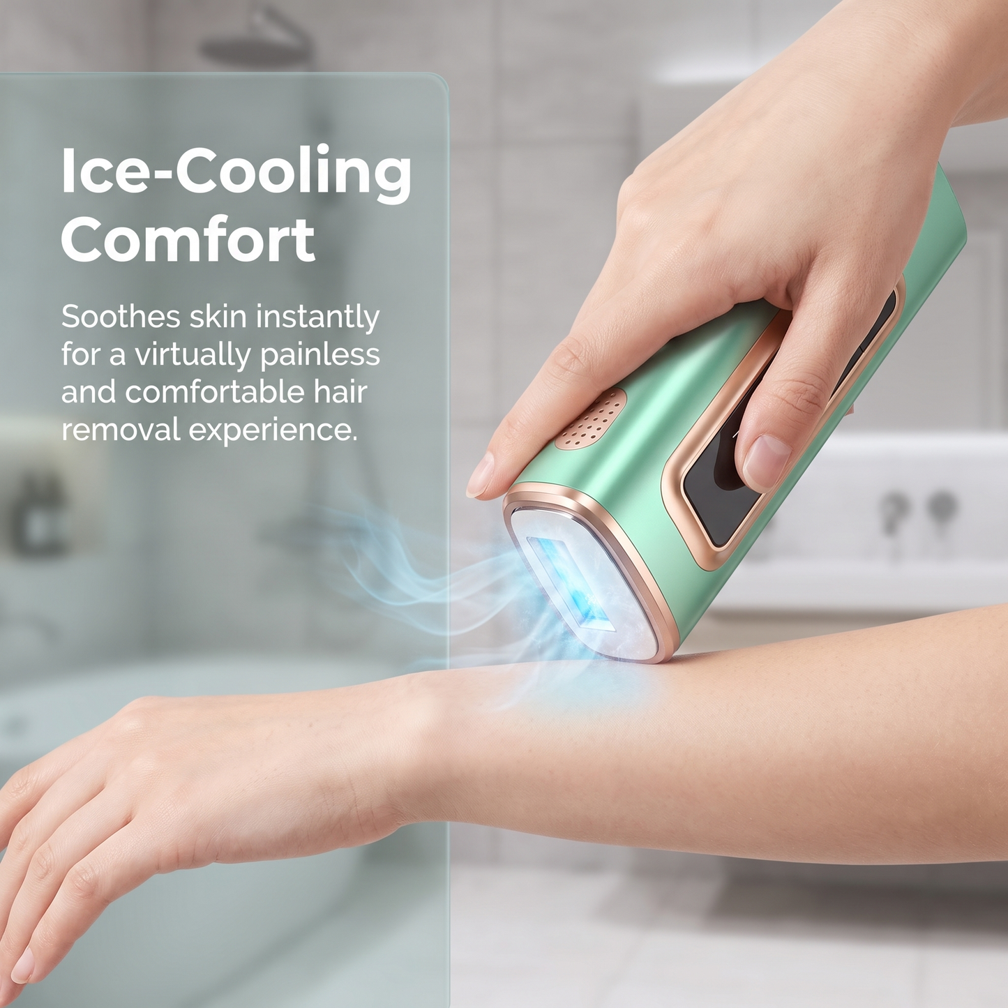 Ice‑Cool IPL Hair Removal Device, 5 Adjustable Energy Levels, Manual & Automatic Modes, Painless At‑Home Full‑Body Hair Remover, US Warehouse In Stock