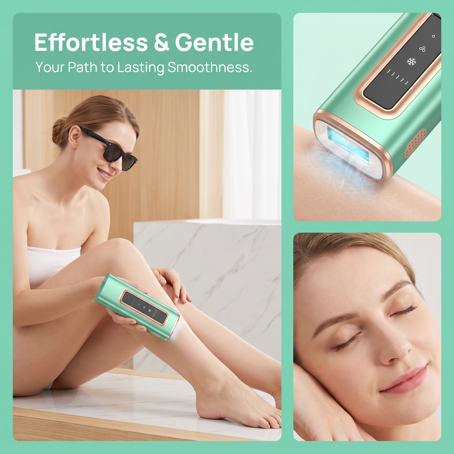 Ice‑Cool IPL Hair Removal Device, 5 Adjustable Energy Levels, Manual & Automatic Modes, Painless At‑Home Full‑Body Hair Remover, US Warehouse In Stock