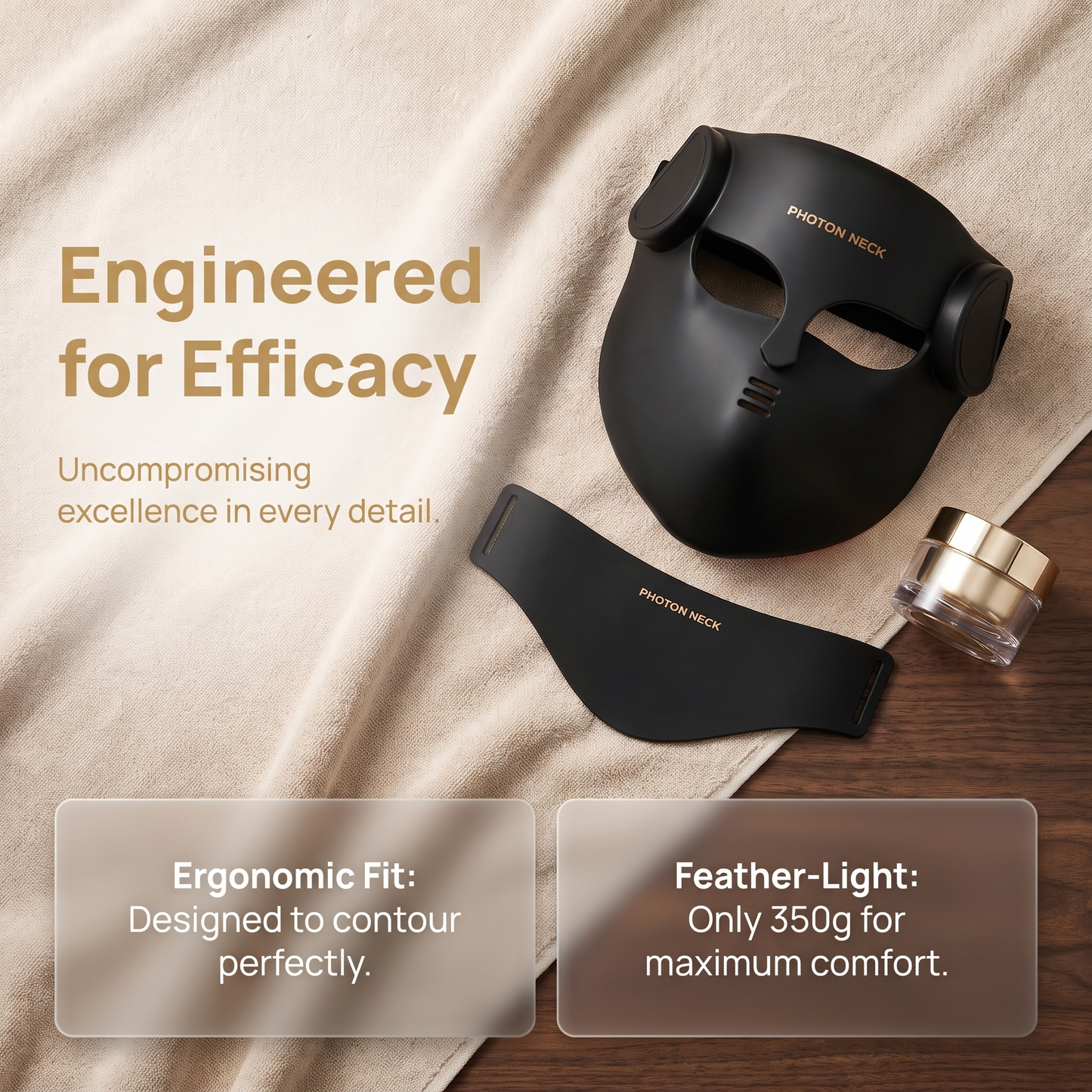 4D LED Photon Facial Beauty Mask Face & Neck Care Device Rechargeable Home Skincare Mask for Daily Moisturizing and Skin Radiance Care