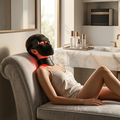 4D LED Photon Facial Beauty Mask Face & Neck Care Device