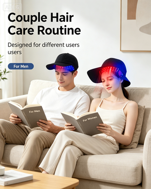 ZJZKTOP Wireless Charging Red & Blue Light Hair Growth Cap – 168-LED Infrared Scalp Care Device