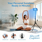 LED Blue‑Light Tanning Lamp With Tripod, Full‑Body Sunless Tanner, Home Skin‑Care Light Therapy Device with Timer & Dimmable Control