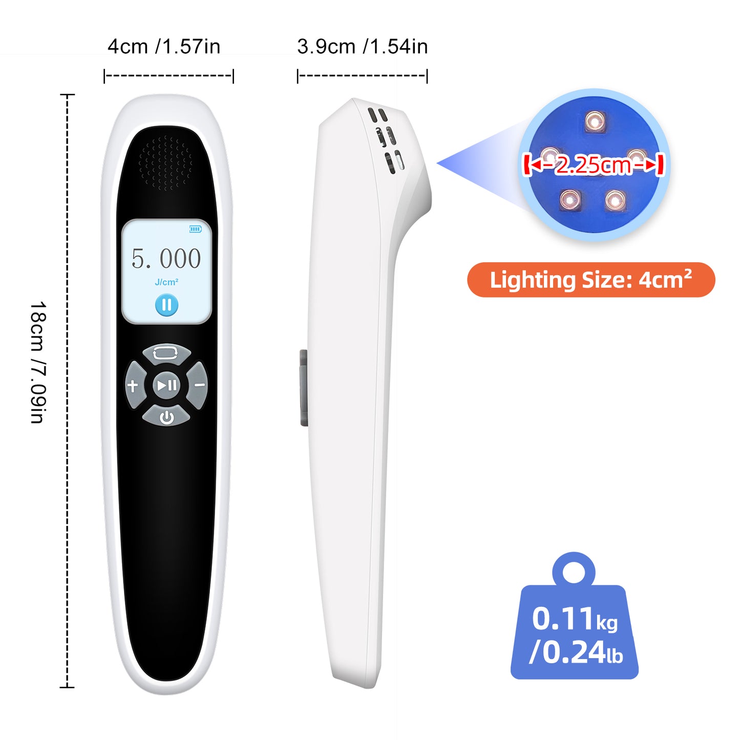 ZJZKTOP Portable 308nm UVB Phototherapy Device | Targeted Handheld Light for Home Use