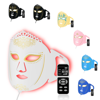 ZJZKTOP 7-Color Silicone LED Red Light Therapy Face Mask